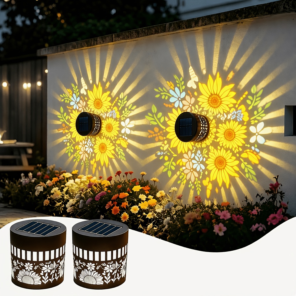 Outdoor Power Post - Conjunto de 2 luminárias solares para