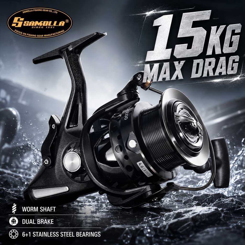 Outdoor Power Reel - Carretilha de Pesca SAMOLLA com Freio