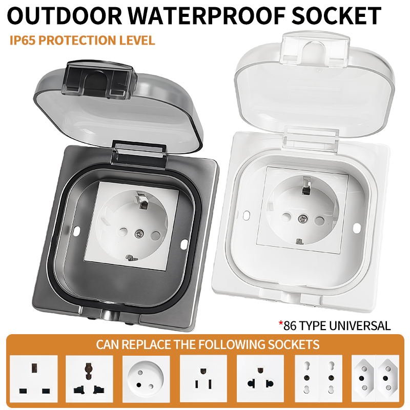 Outdoor Power Outlet - Tomada externa à prova d'água ip65,