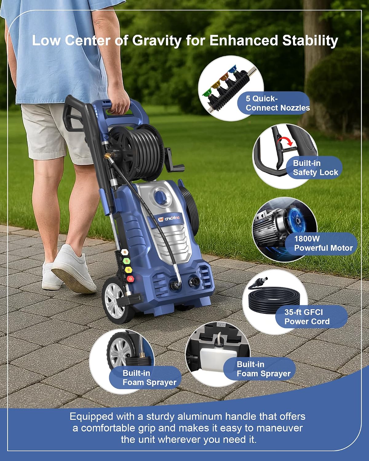 Lavadora de alta pressão elétr - Outdoor Power Reel avaliação e preço