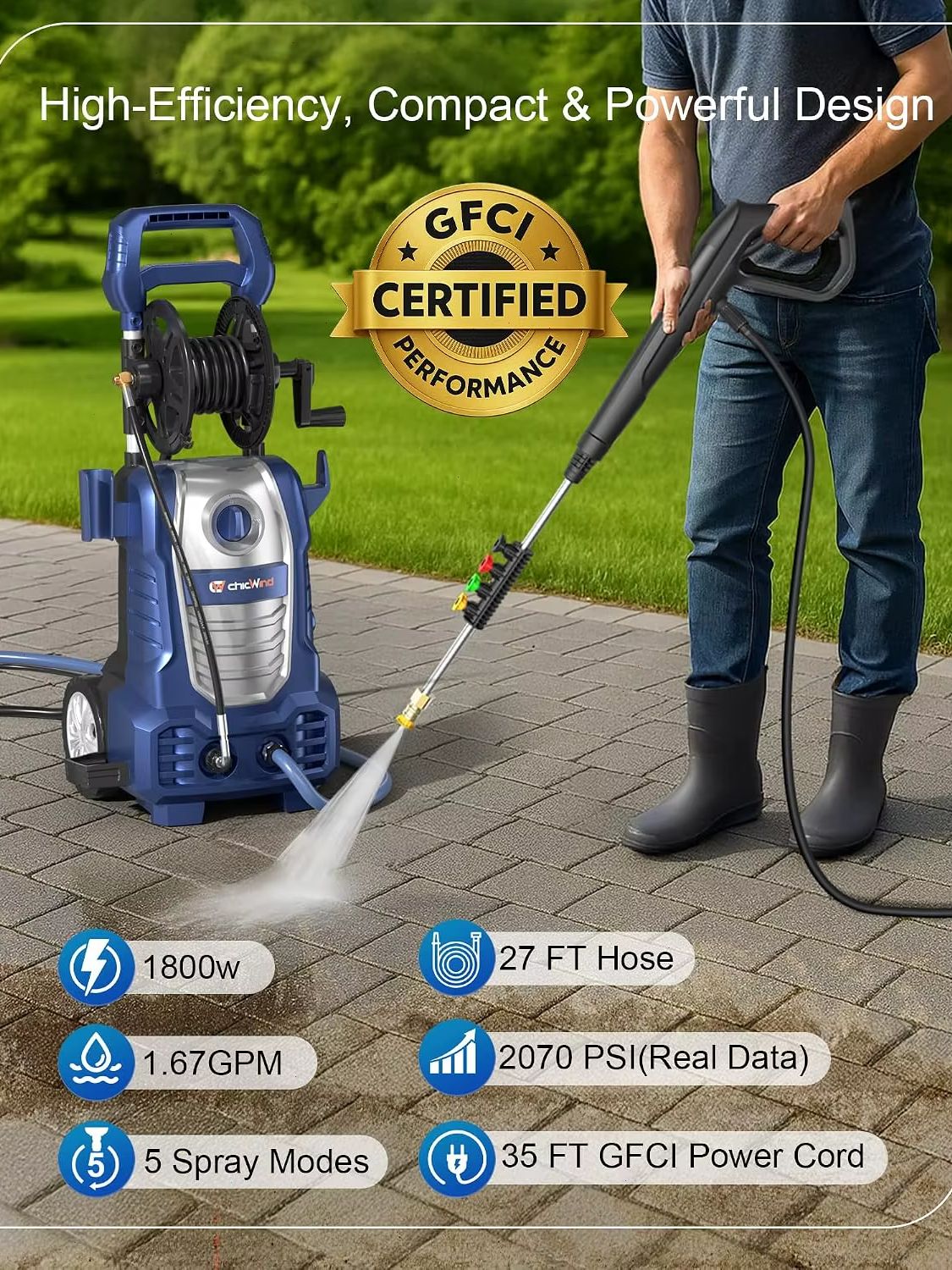 Lavadora de alta pressão elétr - Outdoor Power Reel avaliação e preço